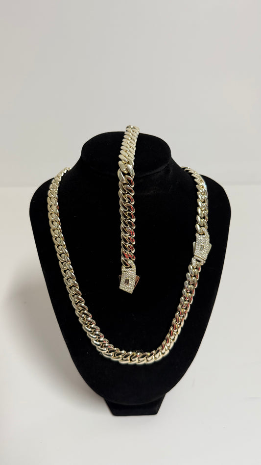 8mm Set Mónaco Cuban Chain